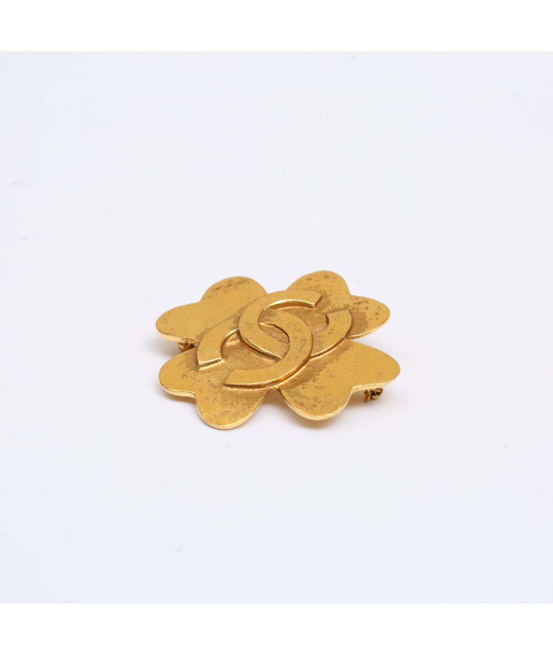 CHANEL Золотая металлическая булавка / брошь, фото 7