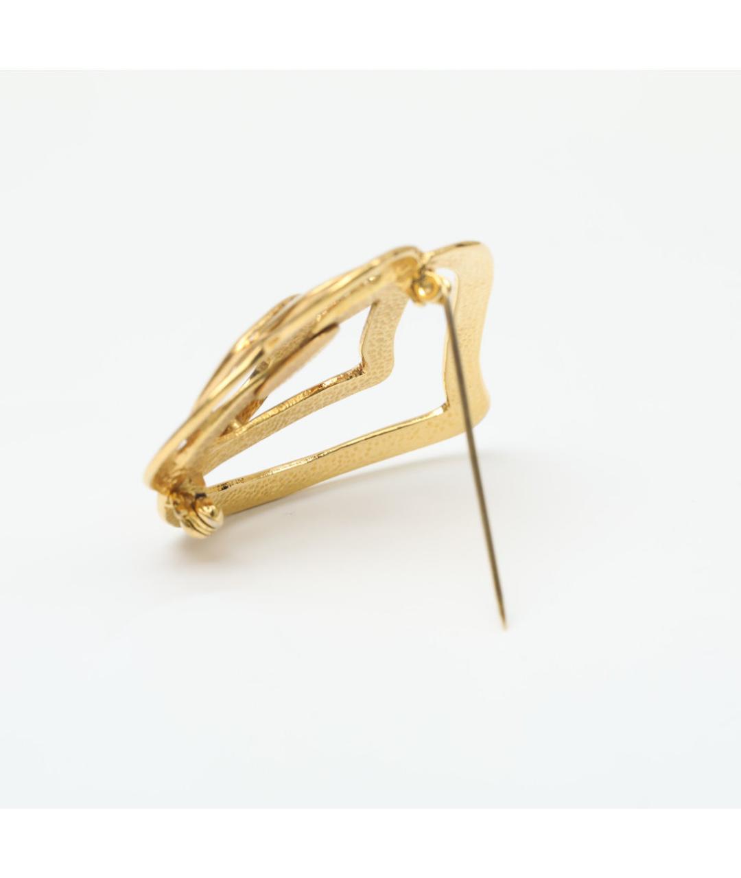 CHANEL Золотая металлическая булавка / брошь, фото 6