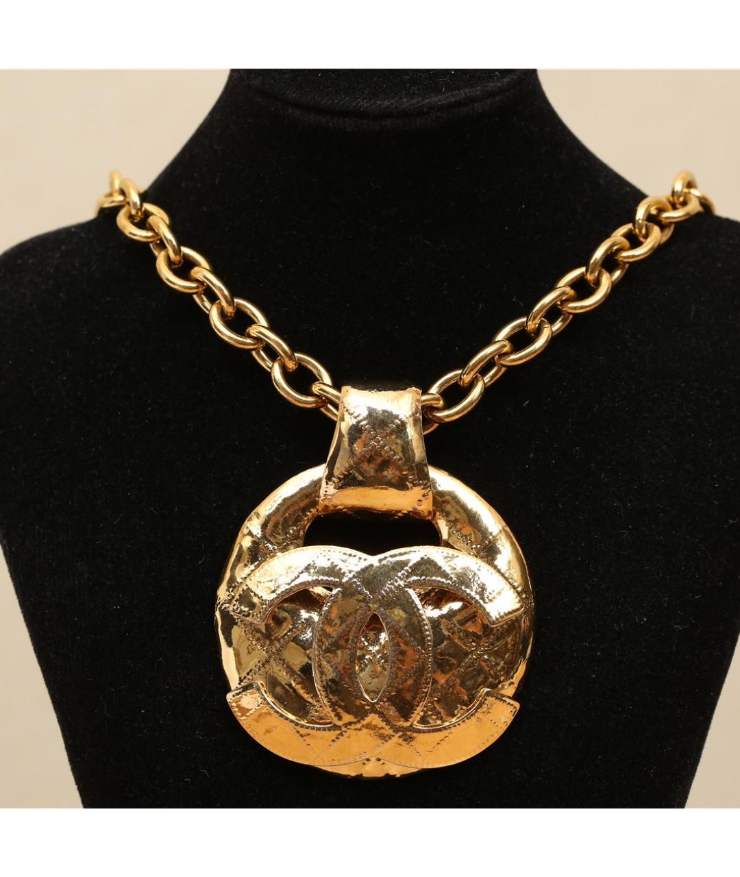 CHANEL Золотое металлическое колье, фото 2