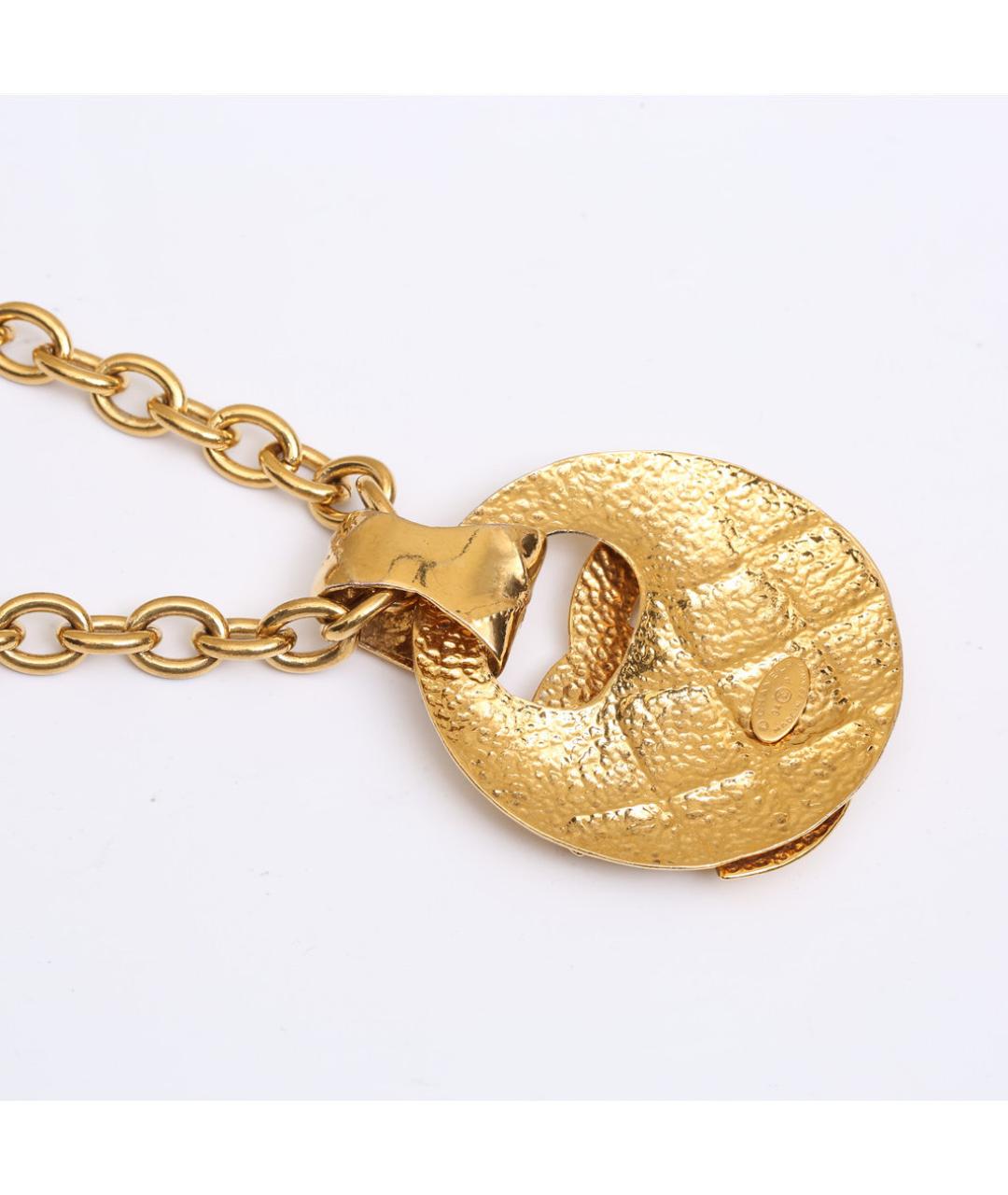 CHANEL Золотое металлическое колье, фото 6