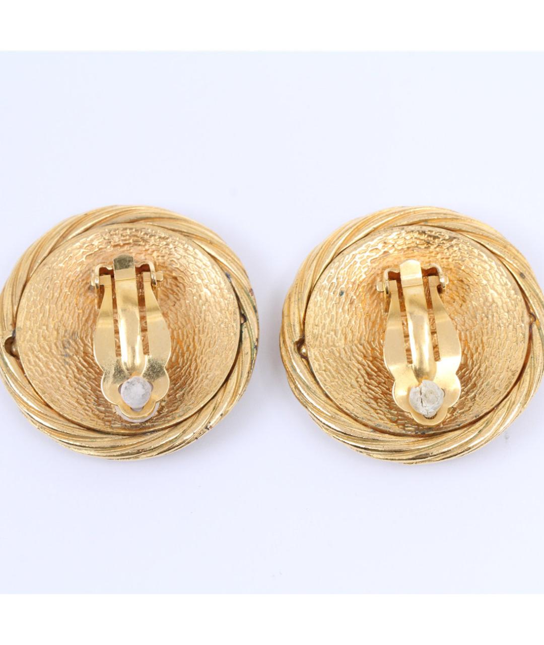 CHANEL Золотые металлические клипсы, фото 6