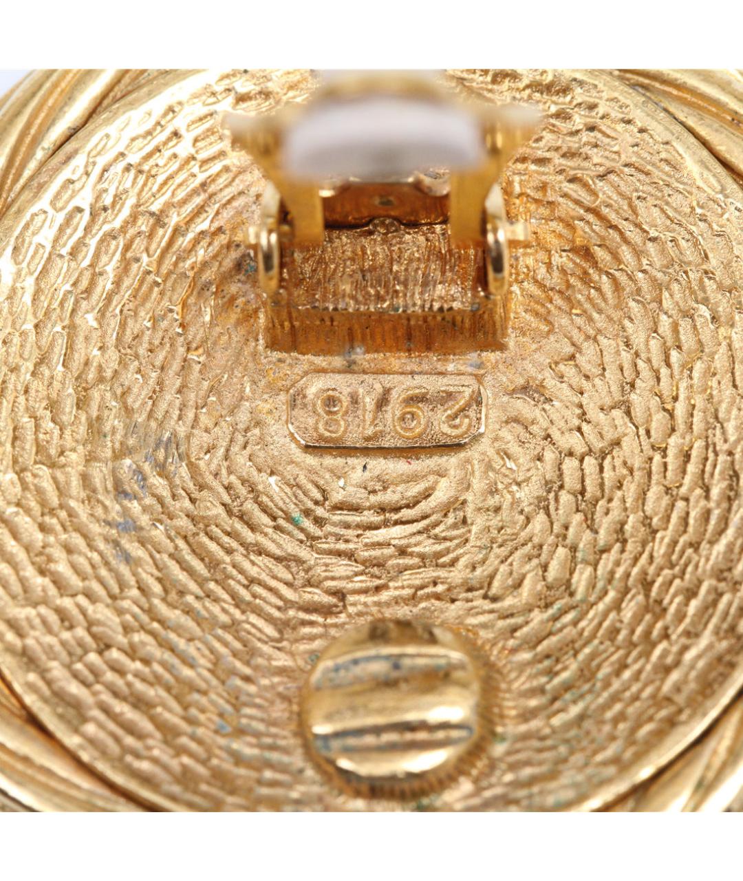 CHANEL Золотые металлические клипсы, фото 9