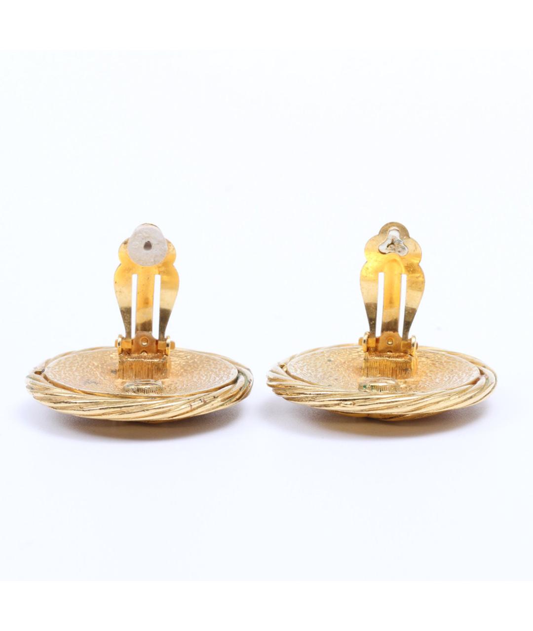 CHANEL Золотые металлические клипсы, фото 7