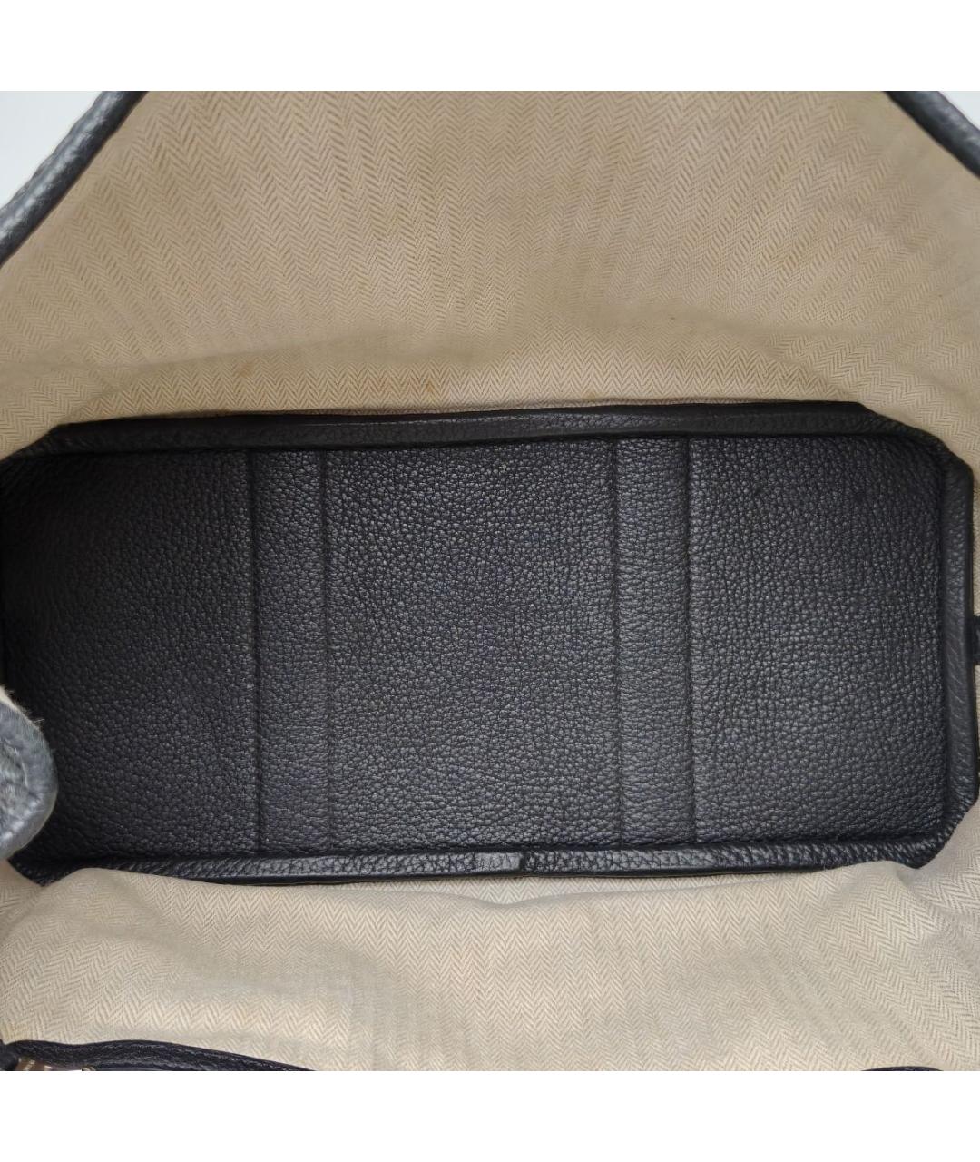 HERMES Черная сумка с короткими ручками, фото 7