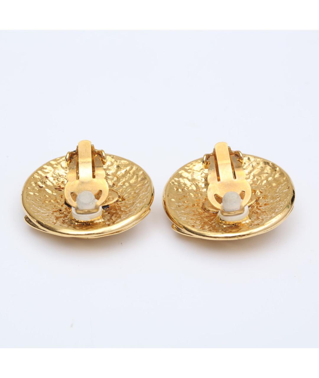 CHANEL Золотые металлические клипсы, фото 6