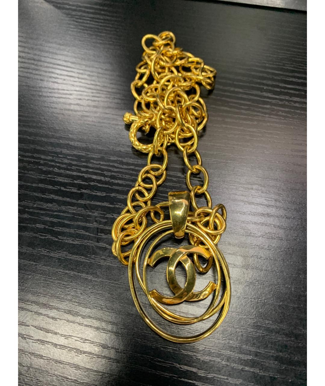 CHANEL Золотое металлическое колье, фото 8