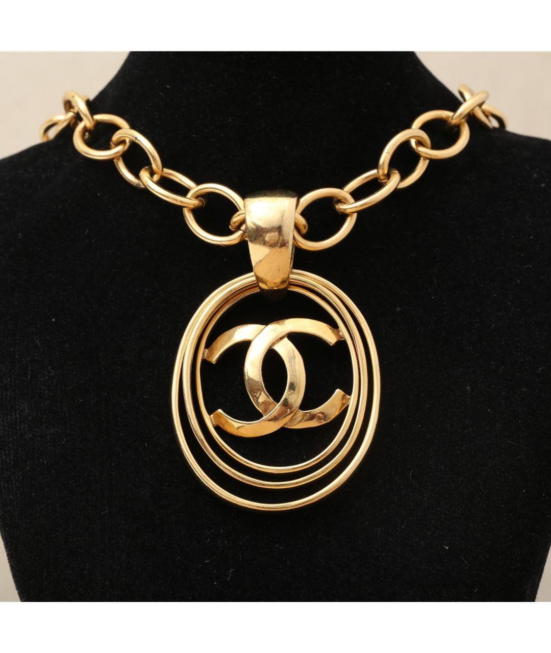 CHANEL Золотое металлическое колье, фото 2
