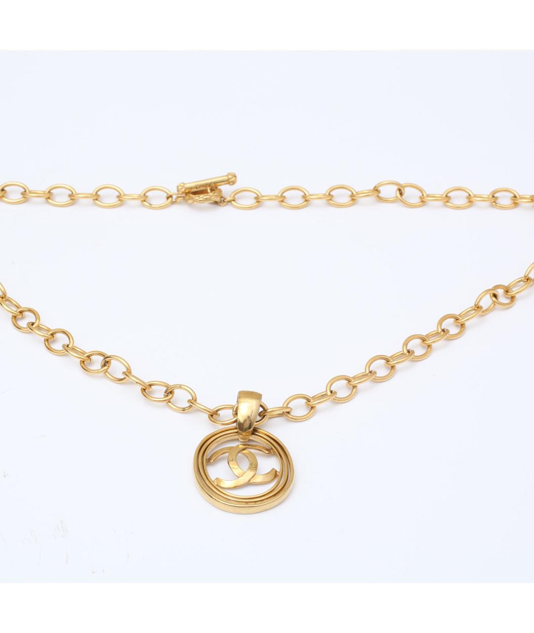 CHANEL Золотое металлическое колье, фото 7