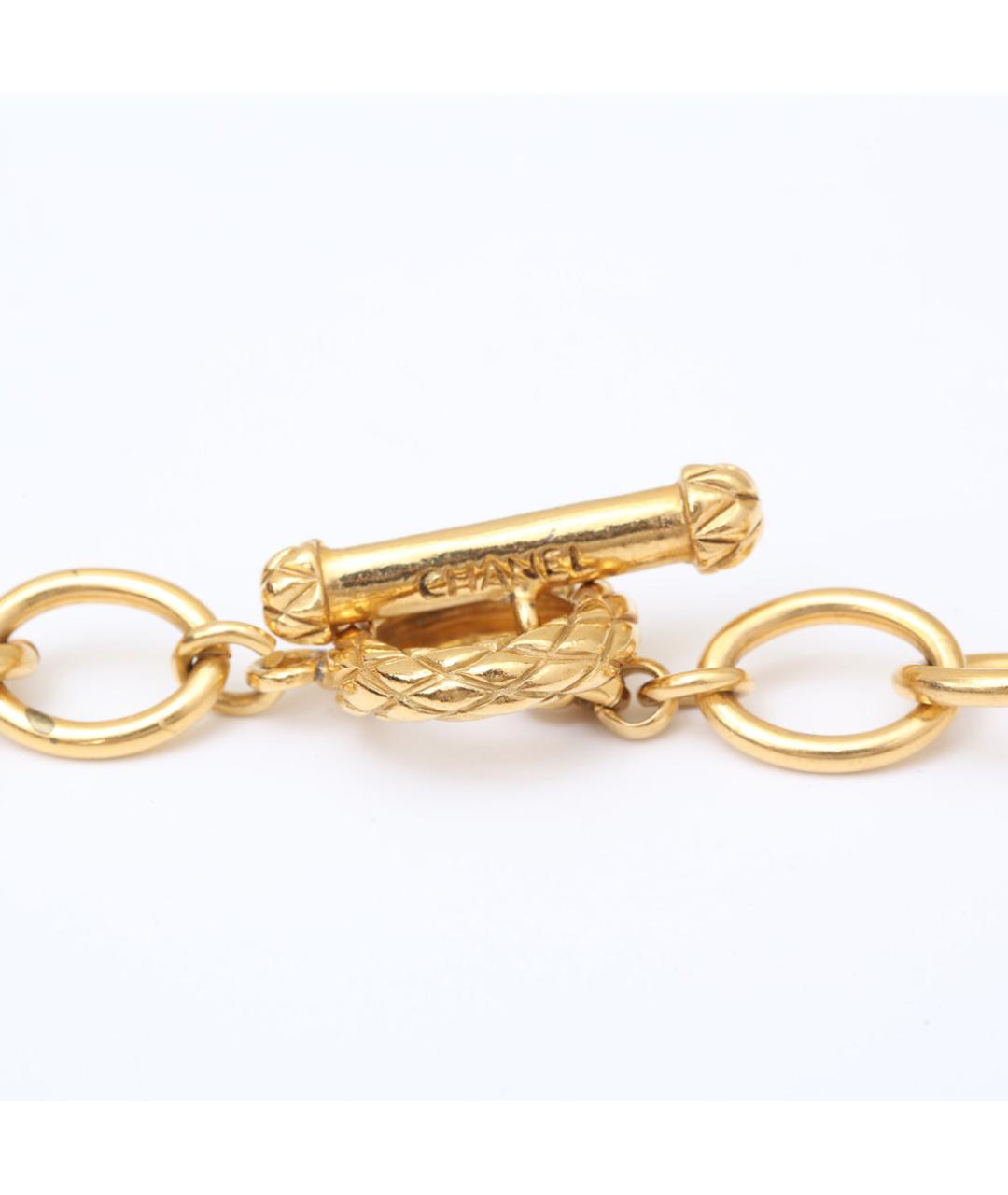 CHANEL Золотое металлическое колье, фото 6
