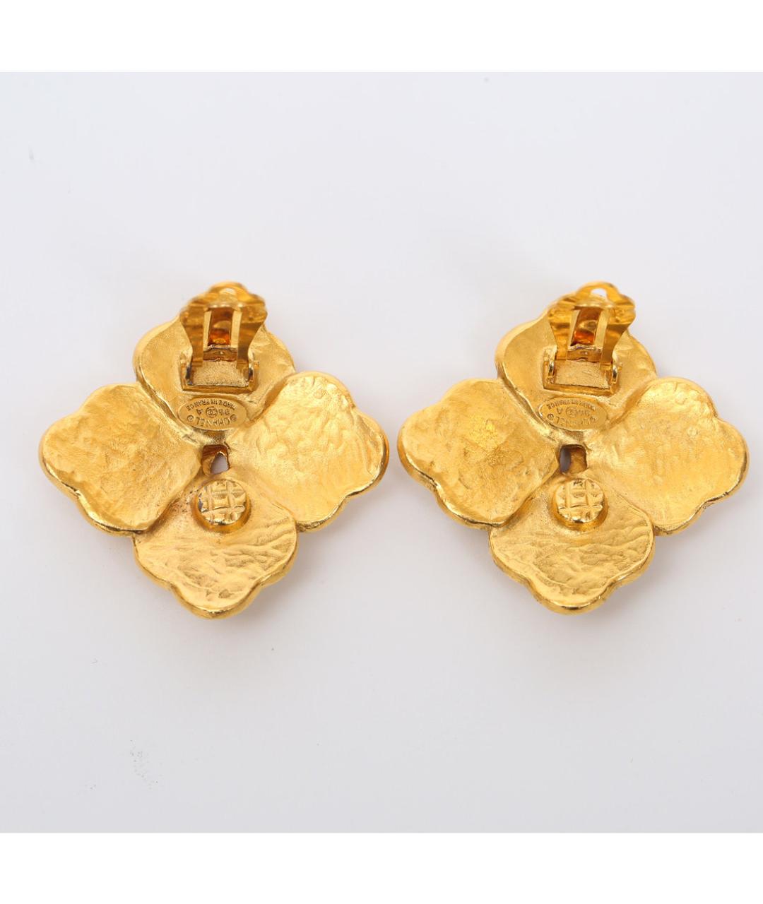 CHANEL Золотые металлические клипсы, фото 5