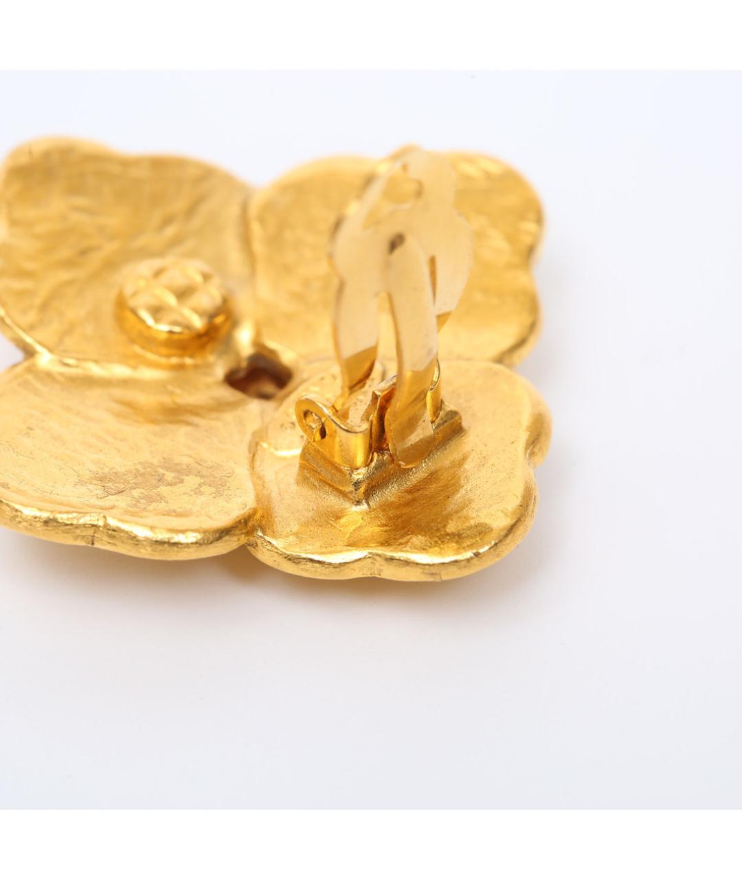 CHANEL Золотые металлические клипсы, фото 8