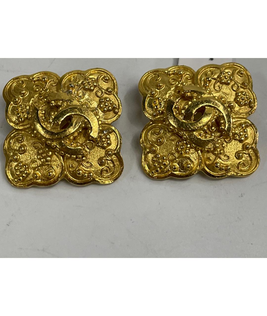 CHANEL Золотые металлические клипсы, фото 9