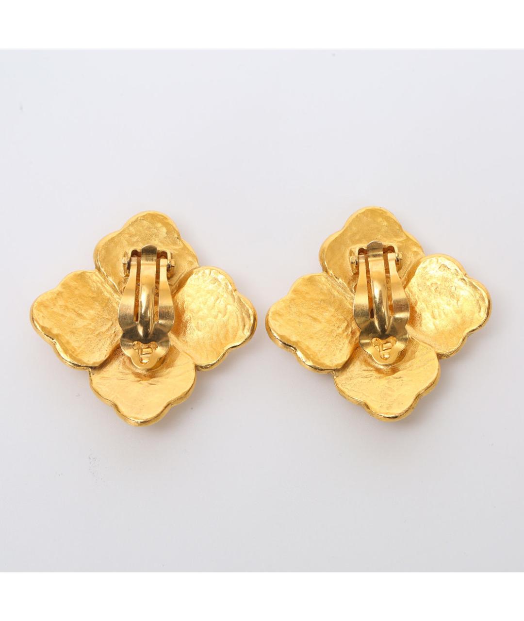 CHANEL Золотые металлические клипсы, фото 4