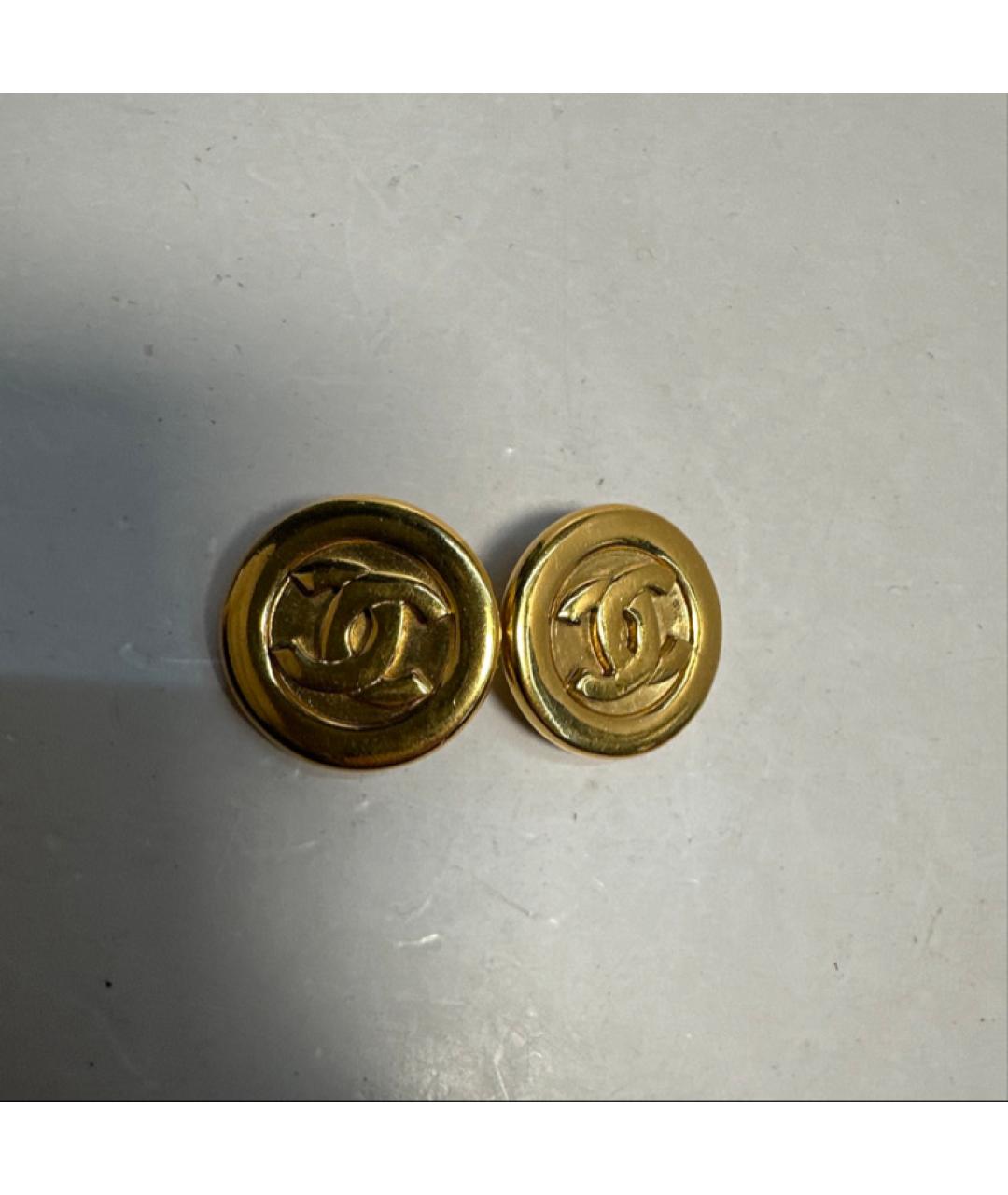 CHANEL Золотые металлические клипсы, фото 8