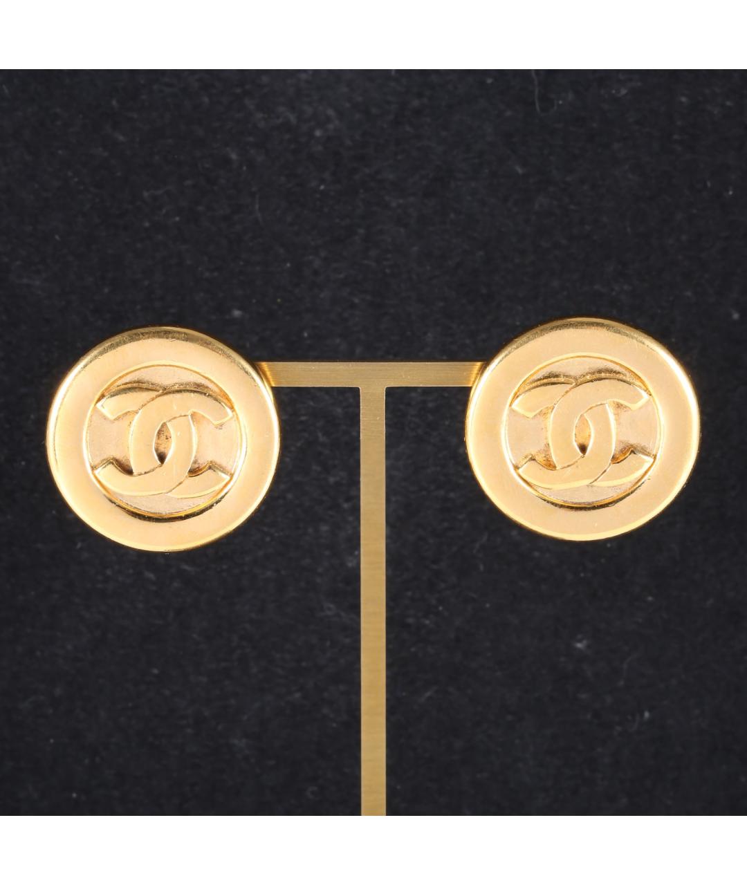 CHANEL Золотые металлические клипсы, фото 7