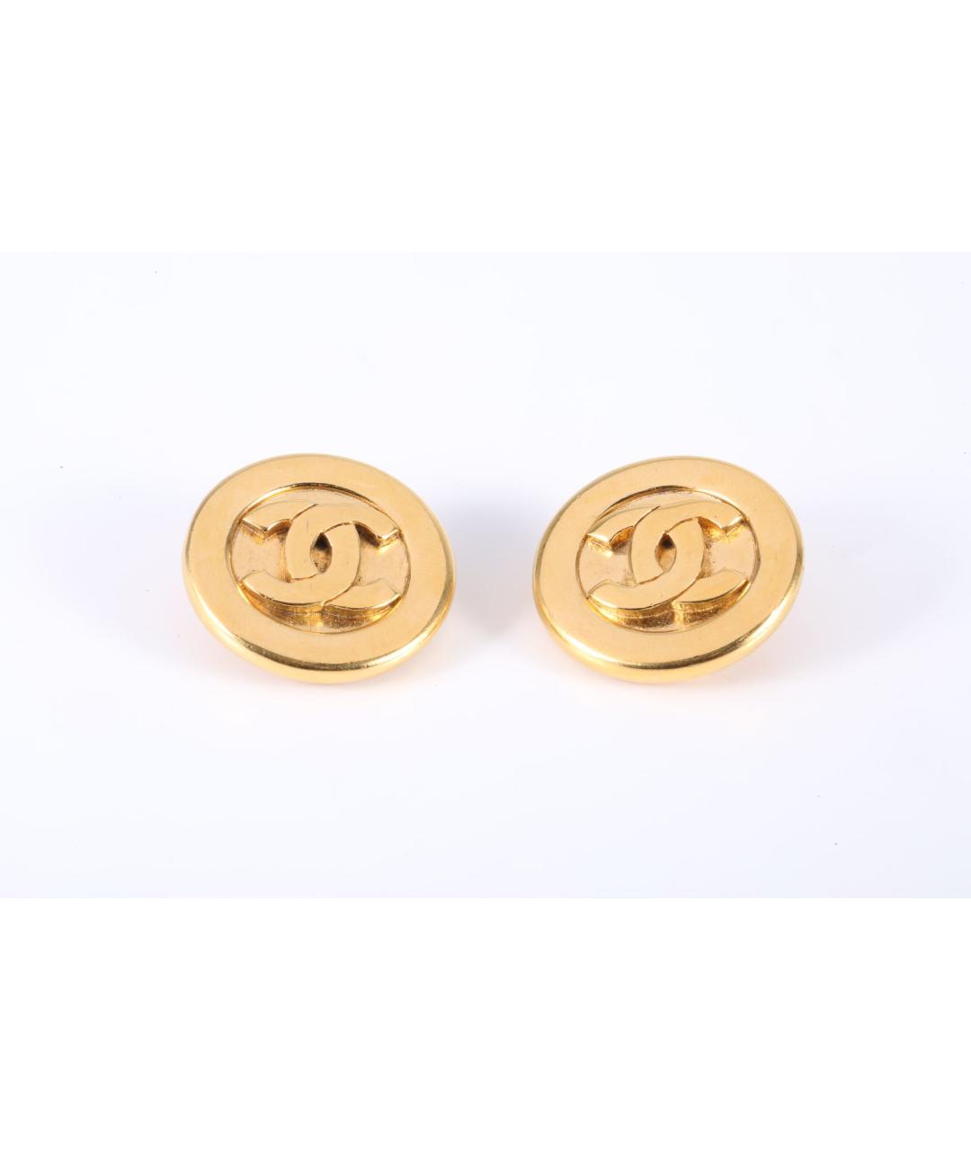 CHANEL Золотые металлические клипсы, фото 4