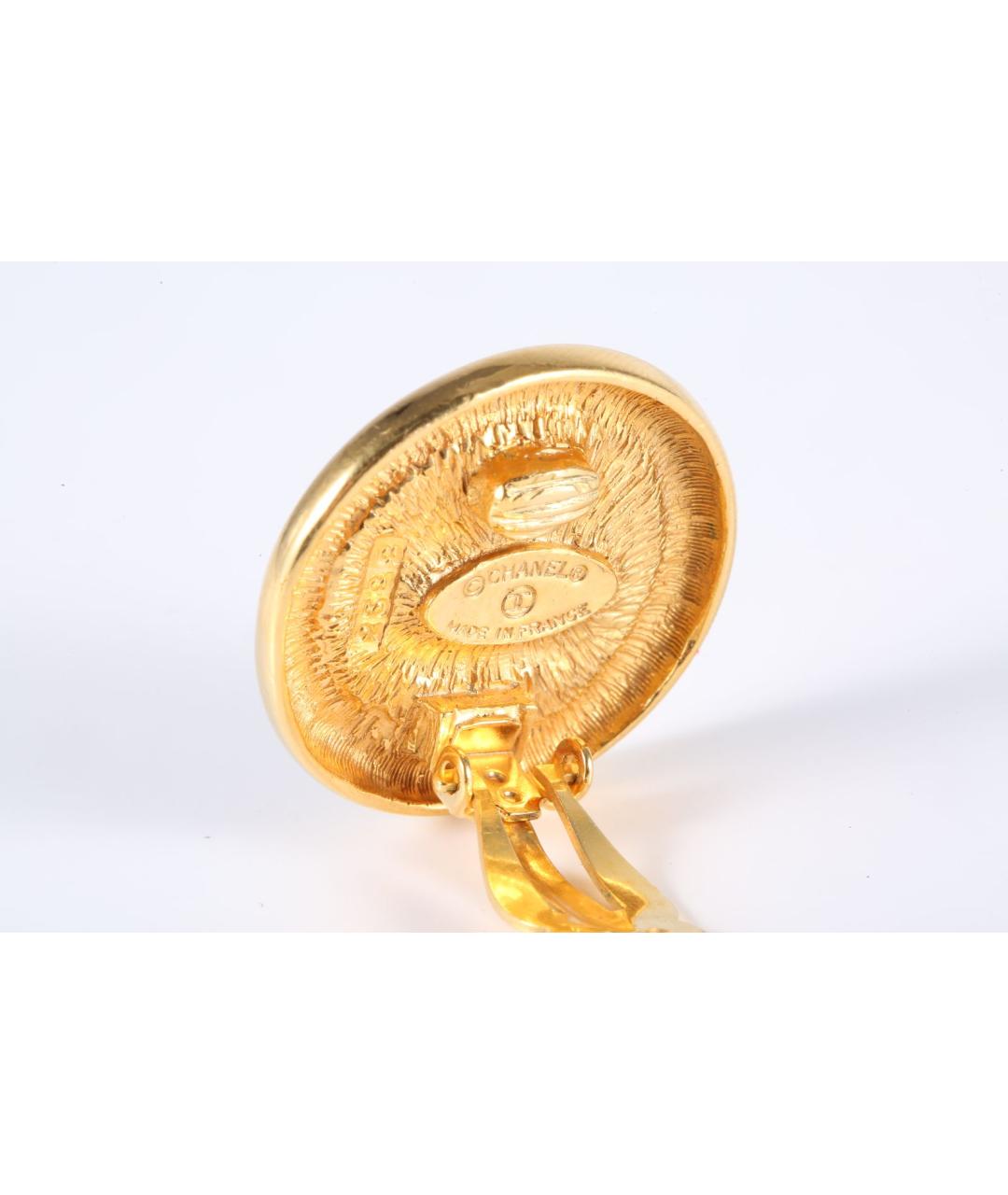 CHANEL Золотые металлические клипсы, фото 6