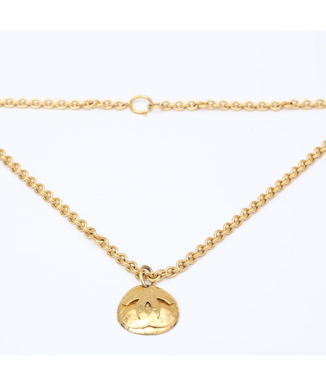 CHANEL Золотое металлическое колье, фото 7