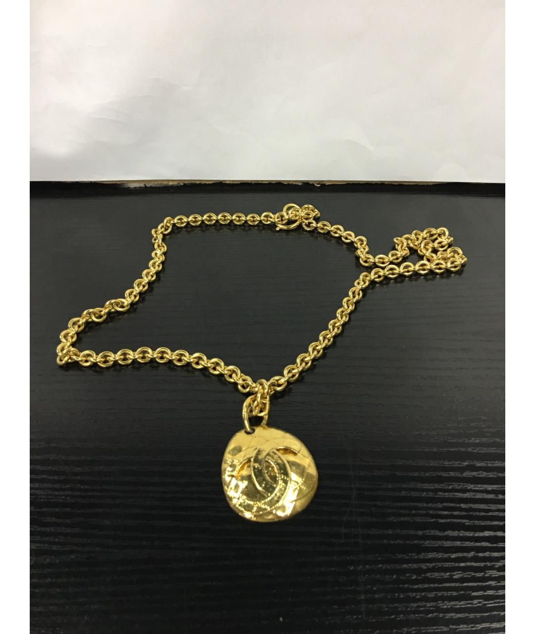 CHANEL Золотое металлическое колье, фото 8