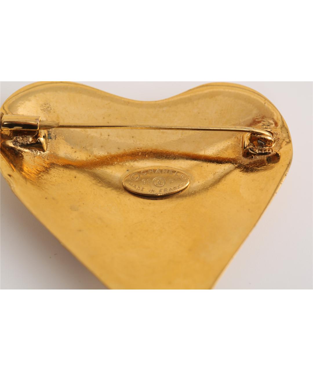 CHANEL Золотая металлическая булавка / брошь, фото 4