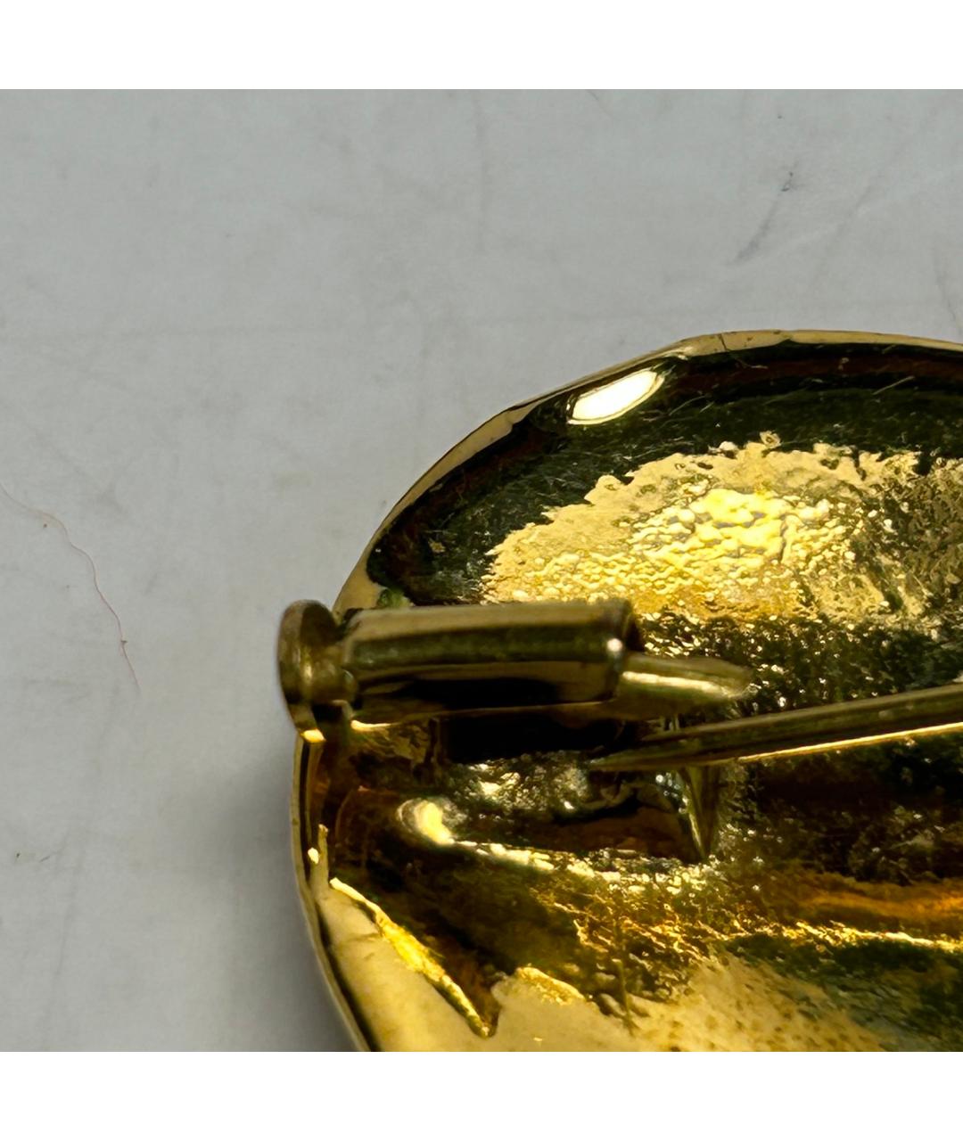 CHANEL Золотая металлическая булавка / брошь, фото 8