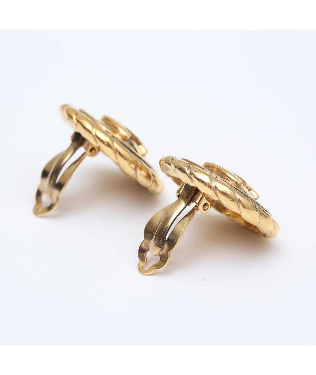 CHANEL Золотые металлические клипсы, фото 5