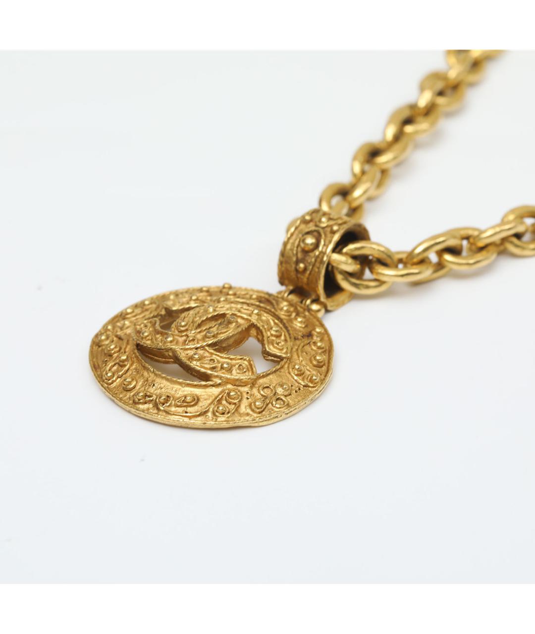 CHANEL Золотое металлическое колье, фото 4