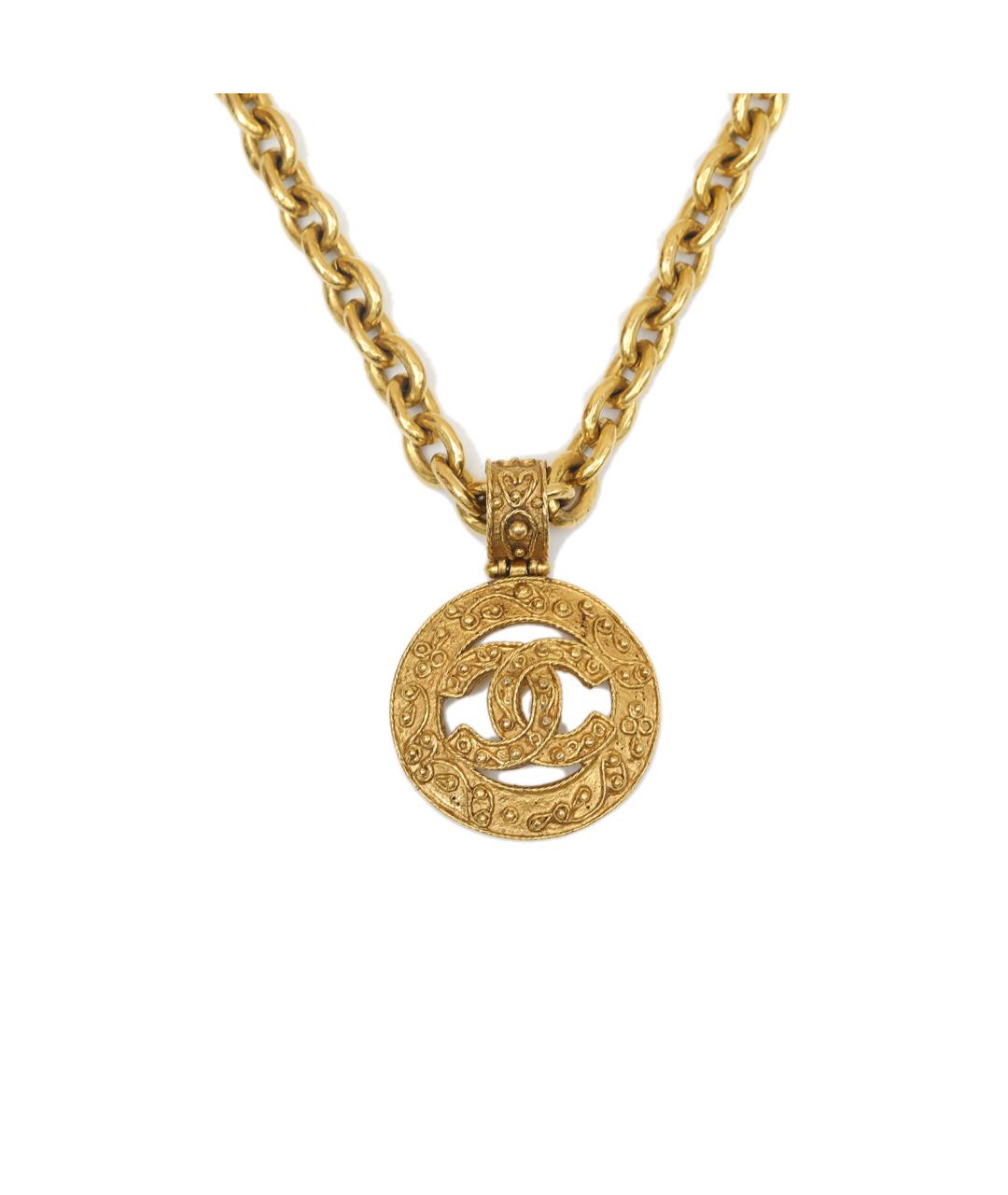 CHANEL Золотое металлическое колье, фото 1