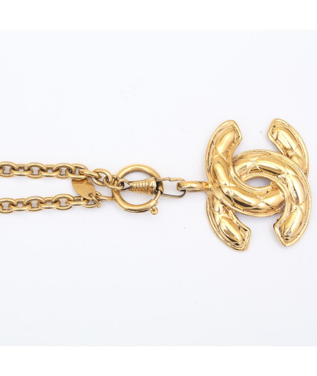 CHANEL Золотое металлическое колье, фото 3