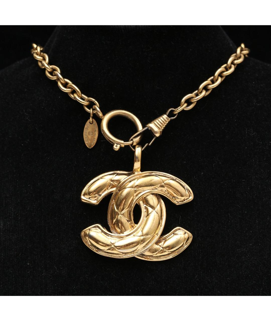 CHANEL Золотое металлическое колье, фото 2