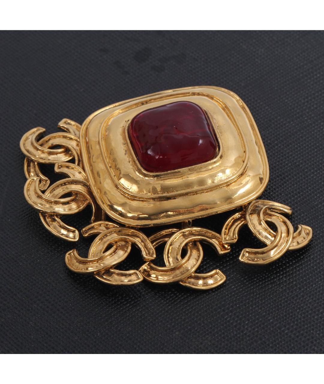 CHANEL Золотая металлическая булавка / брошь, фото 2
