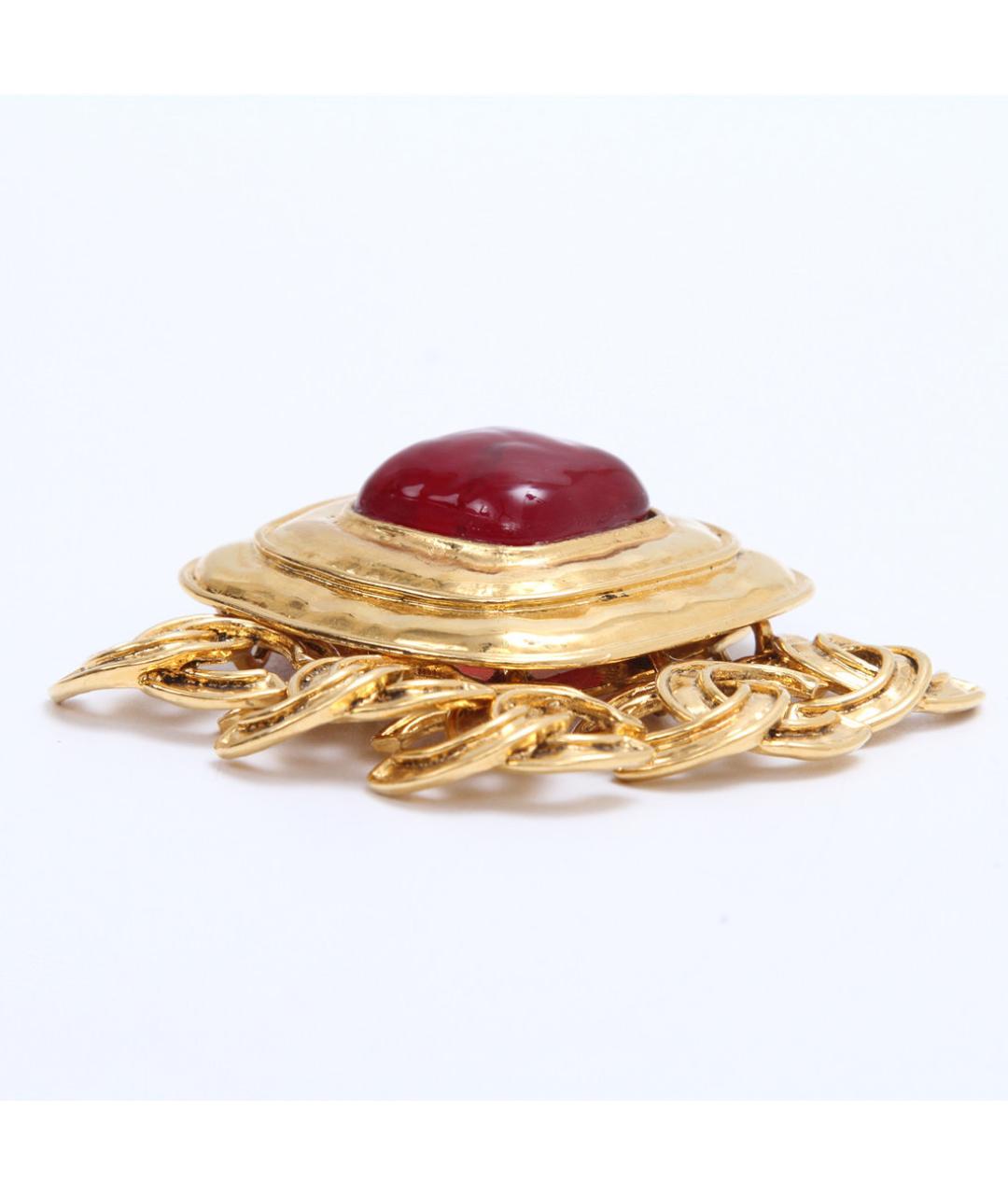 CHANEL Золотая металлическая булавка / брошь, фото 3