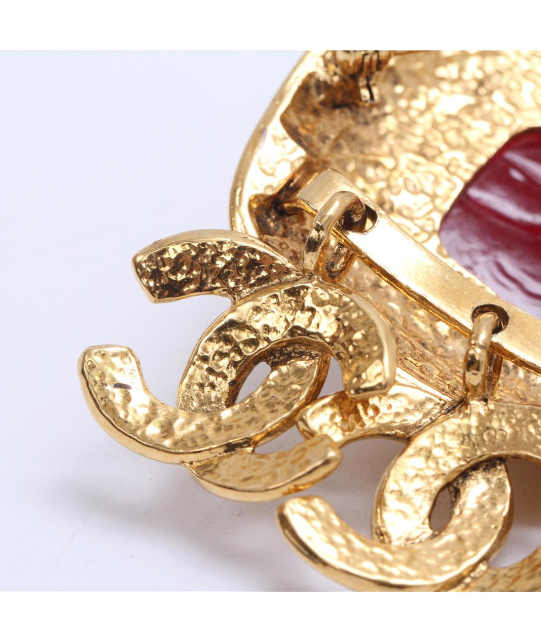 CHANEL Золотая металлическая булавка / брошь, фото 8