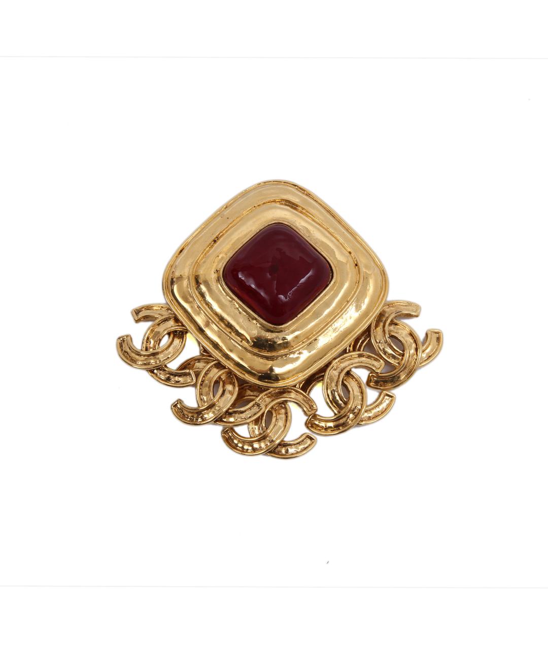 CHANEL Золотая металлическая булавка / брошь, фото 1