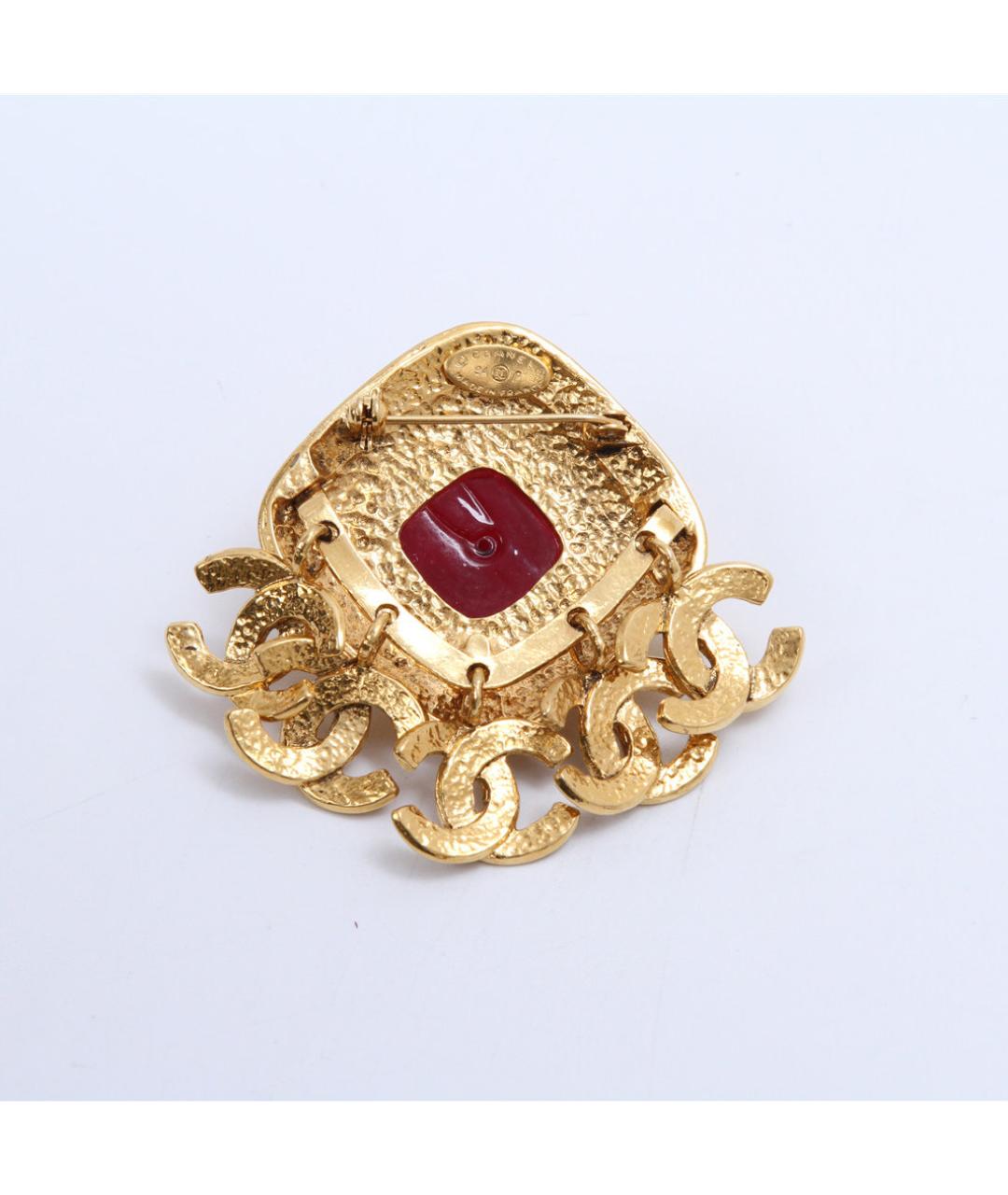 CHANEL Золотая металлическая булавка / брошь, фото 6