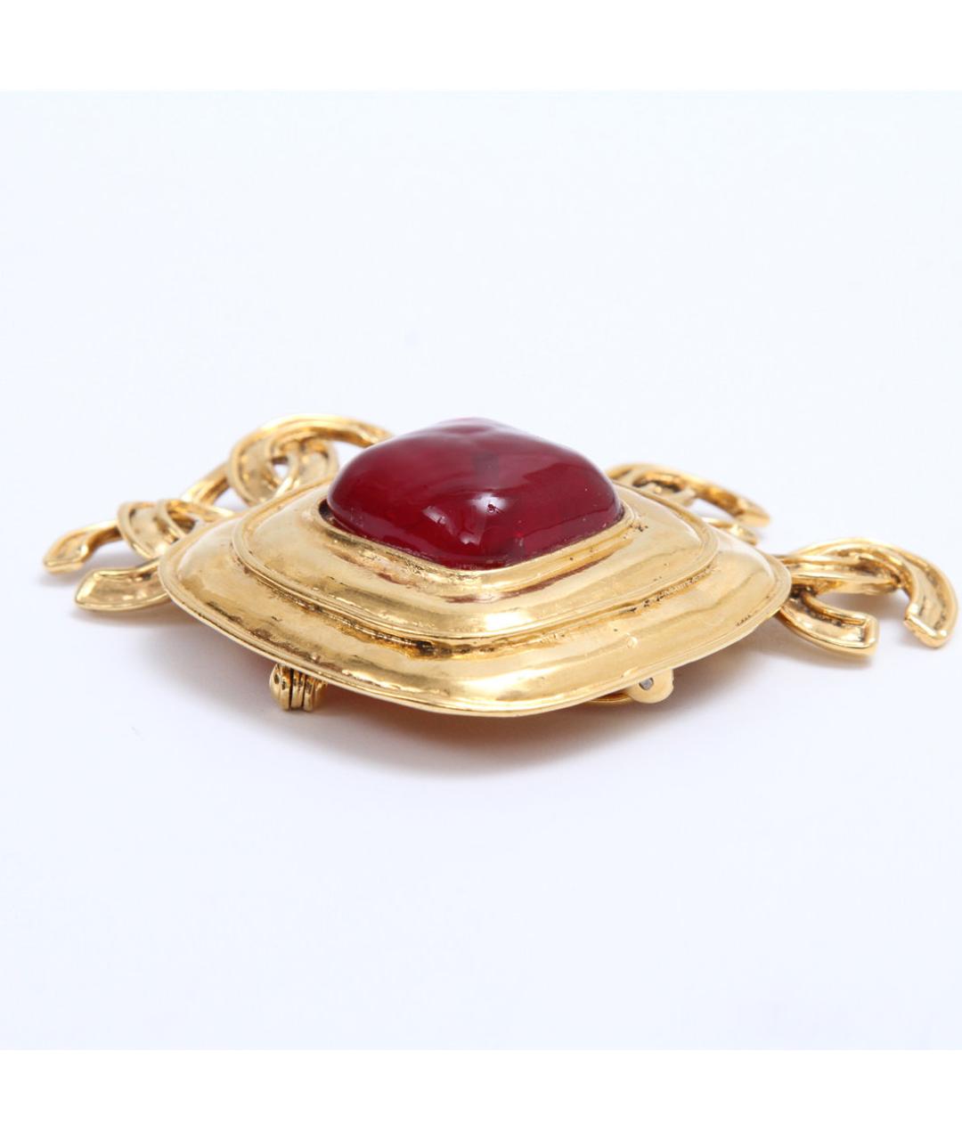 CHANEL Золотая металлическая булавка / брошь, фото 5