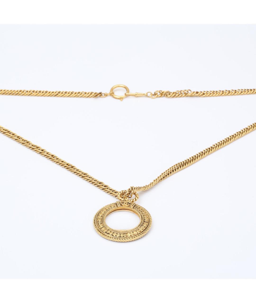 CHANEL Золотое металлическое колье, фото 7