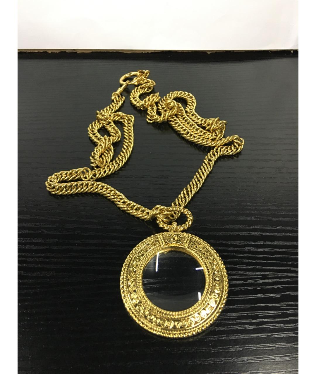 CHANEL Золотое металлическое колье, фото 8