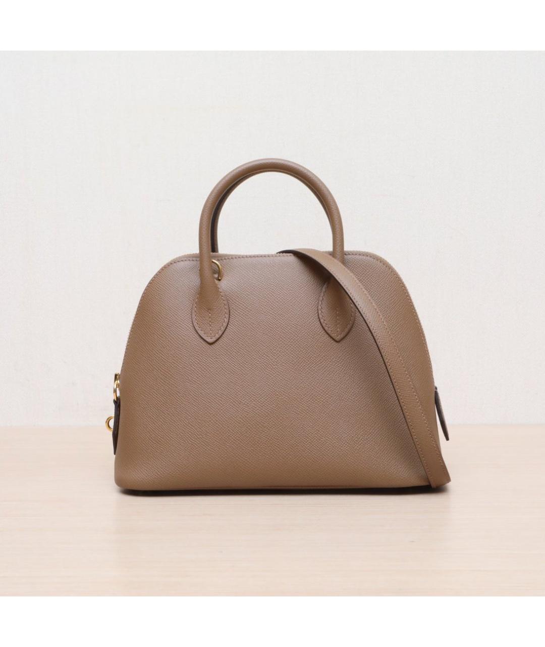 HERMES Коричневая сумка с короткими ручками, фото 3