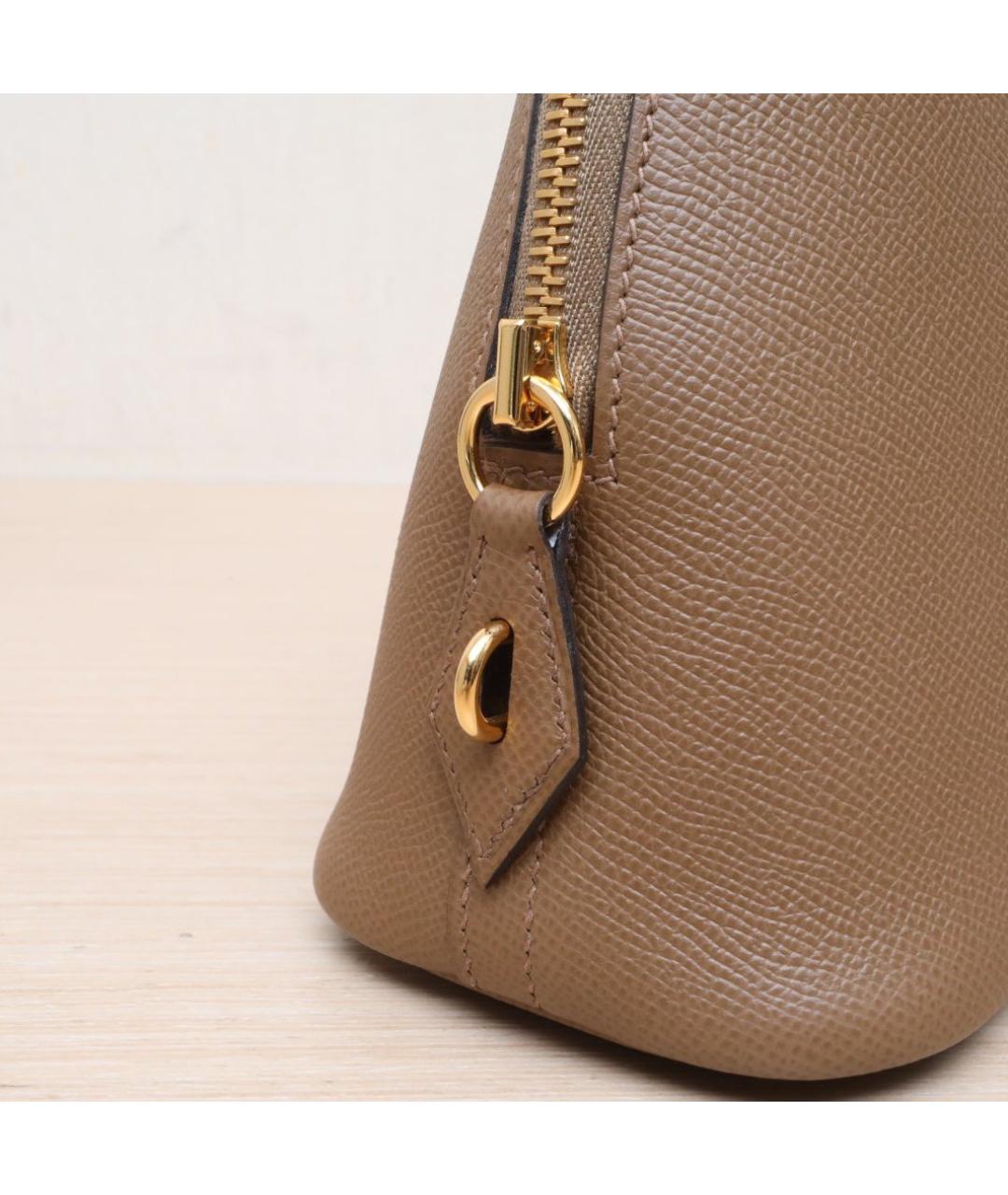 HERMES Коричневая сумка с короткими ручками, фото 8