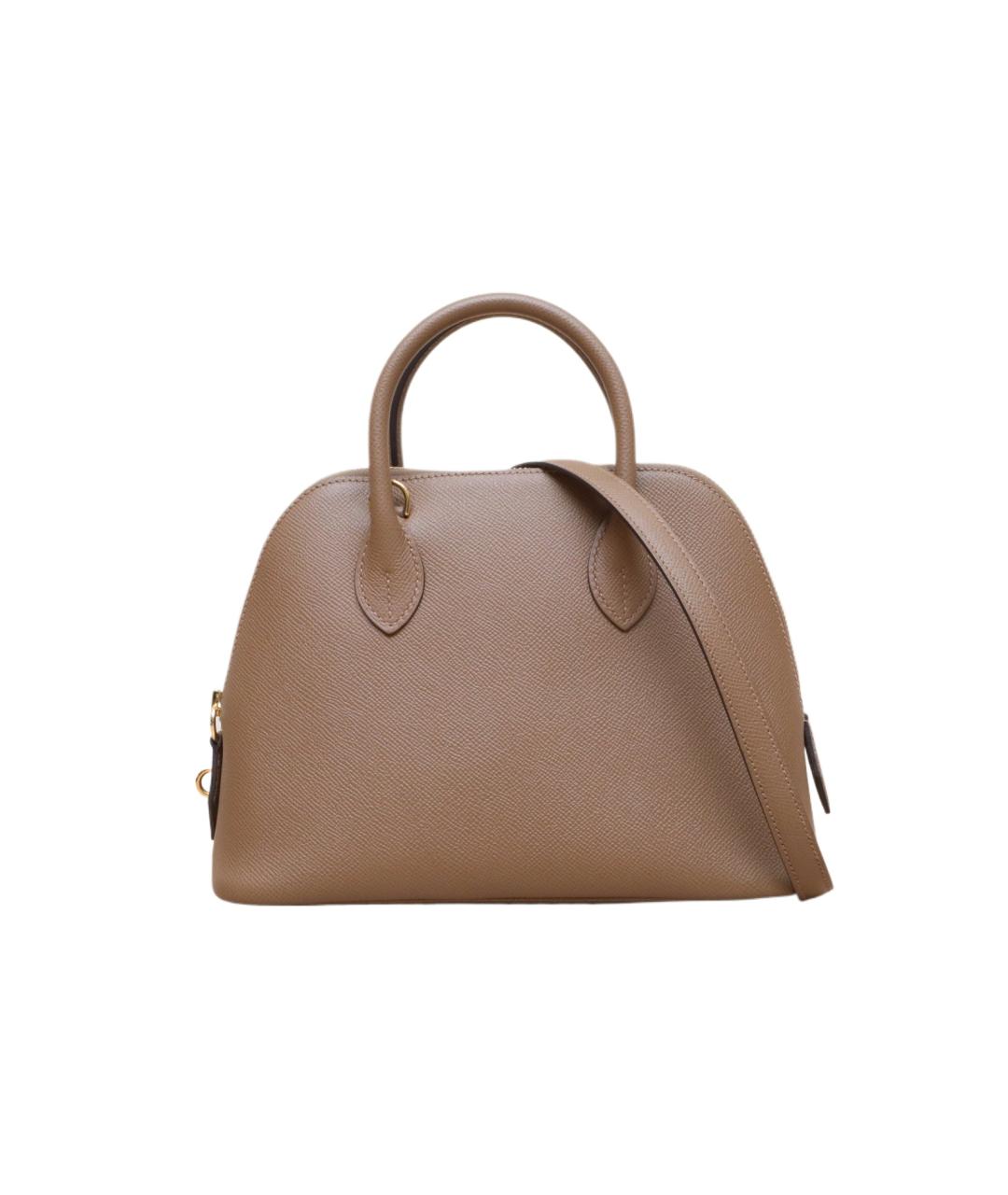 HERMES Коричневая сумка с короткими ручками, фото 10