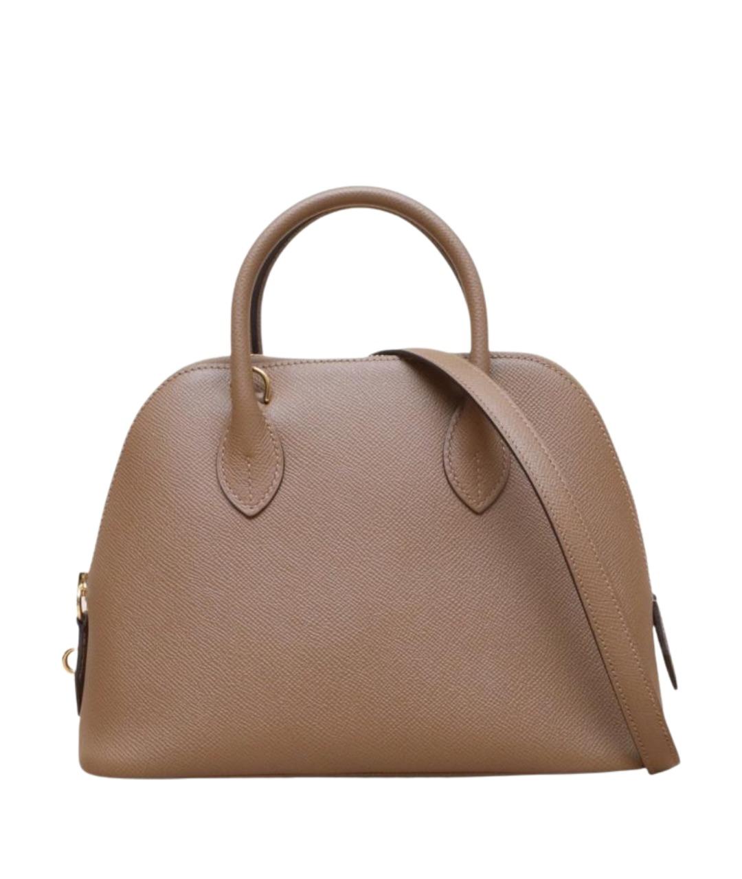 HERMES Коричневая сумка с короткими ручками, фото 1