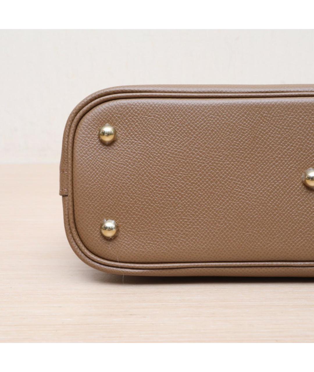 HERMES Коричневая сумка с короткими ручками, фото 9