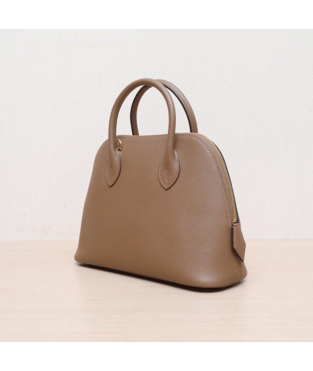 HERMES Коричневая сумка с короткими ручками, фото 4
