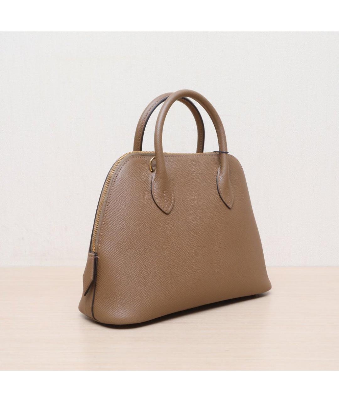 HERMES Коричневая сумка с короткими ручками, фото 6