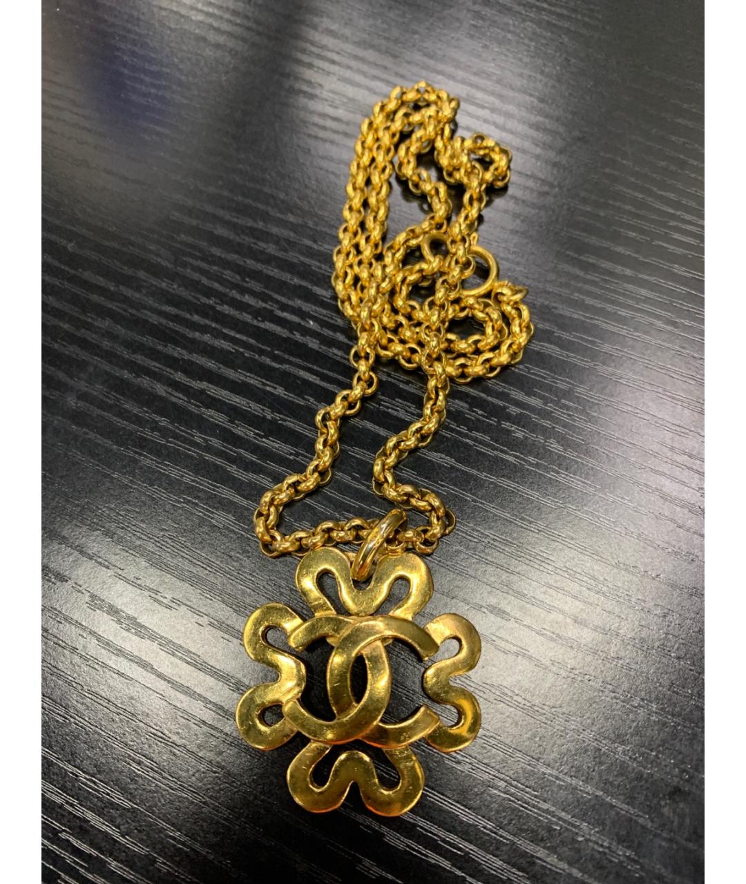 CHANEL Золотое металлическое колье, фото 8