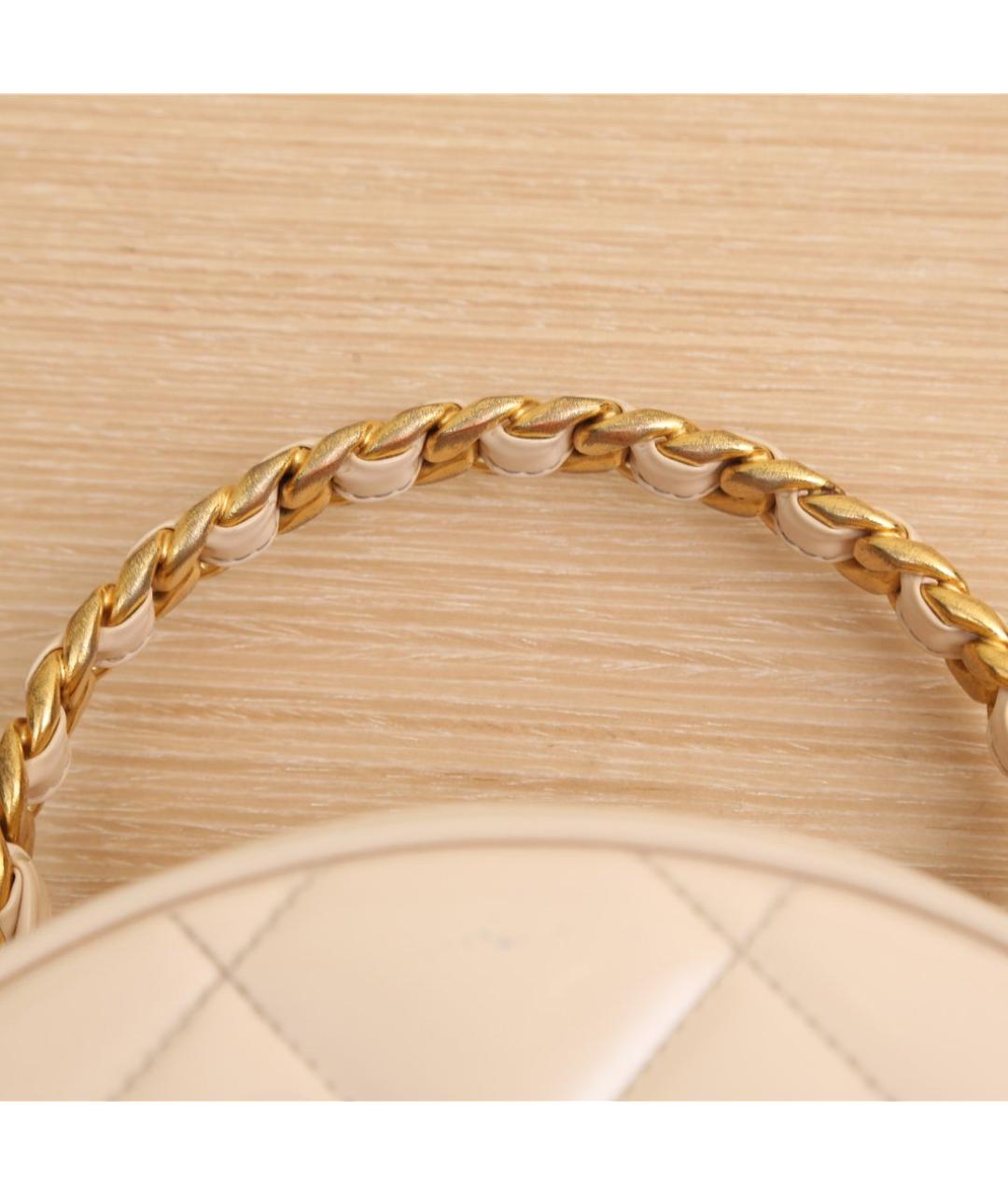 CHANEL Белая сумка с короткими ручками, фото 6