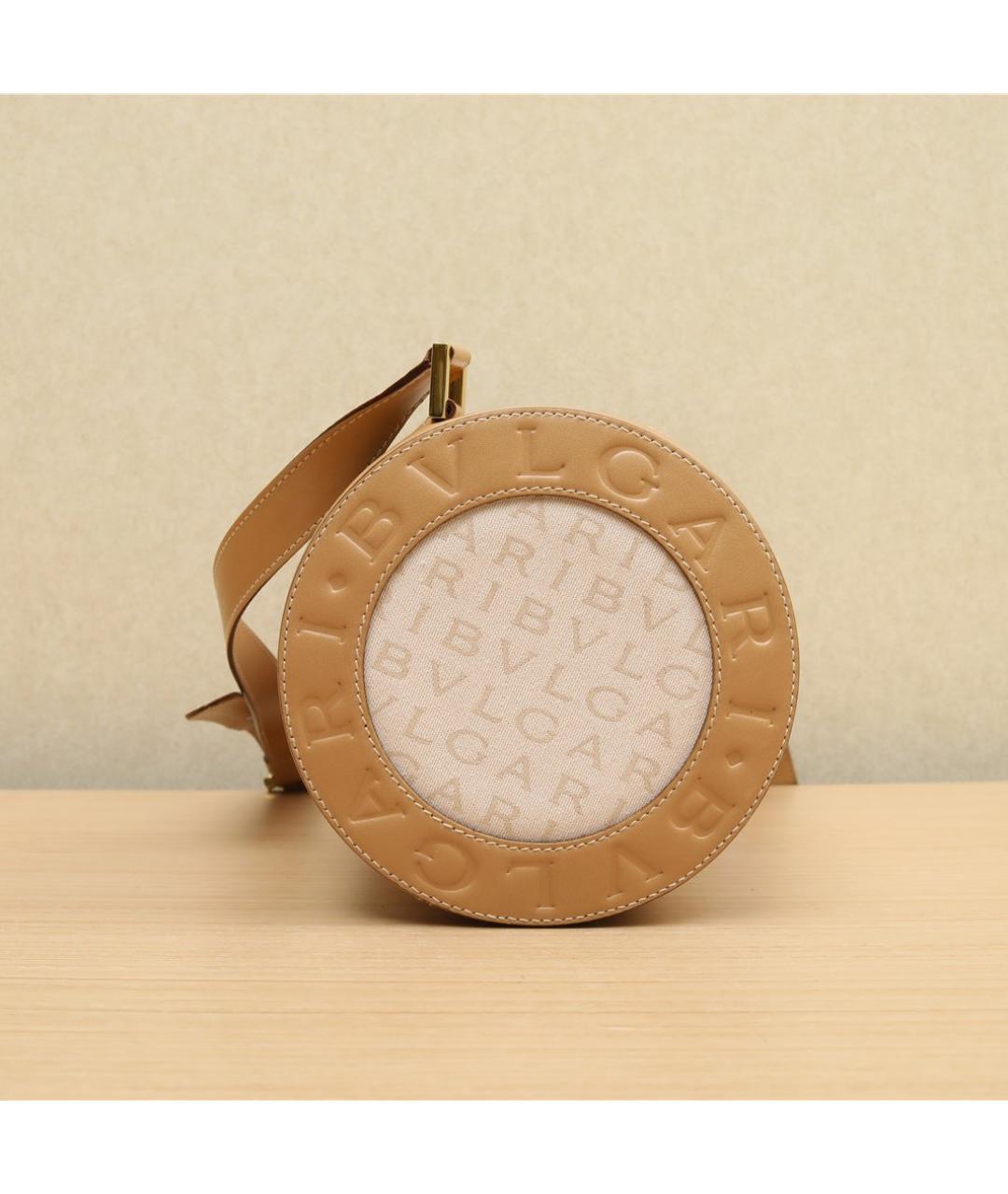 BVLGARI Коричневая кожаная сумка через плечо, фото 4