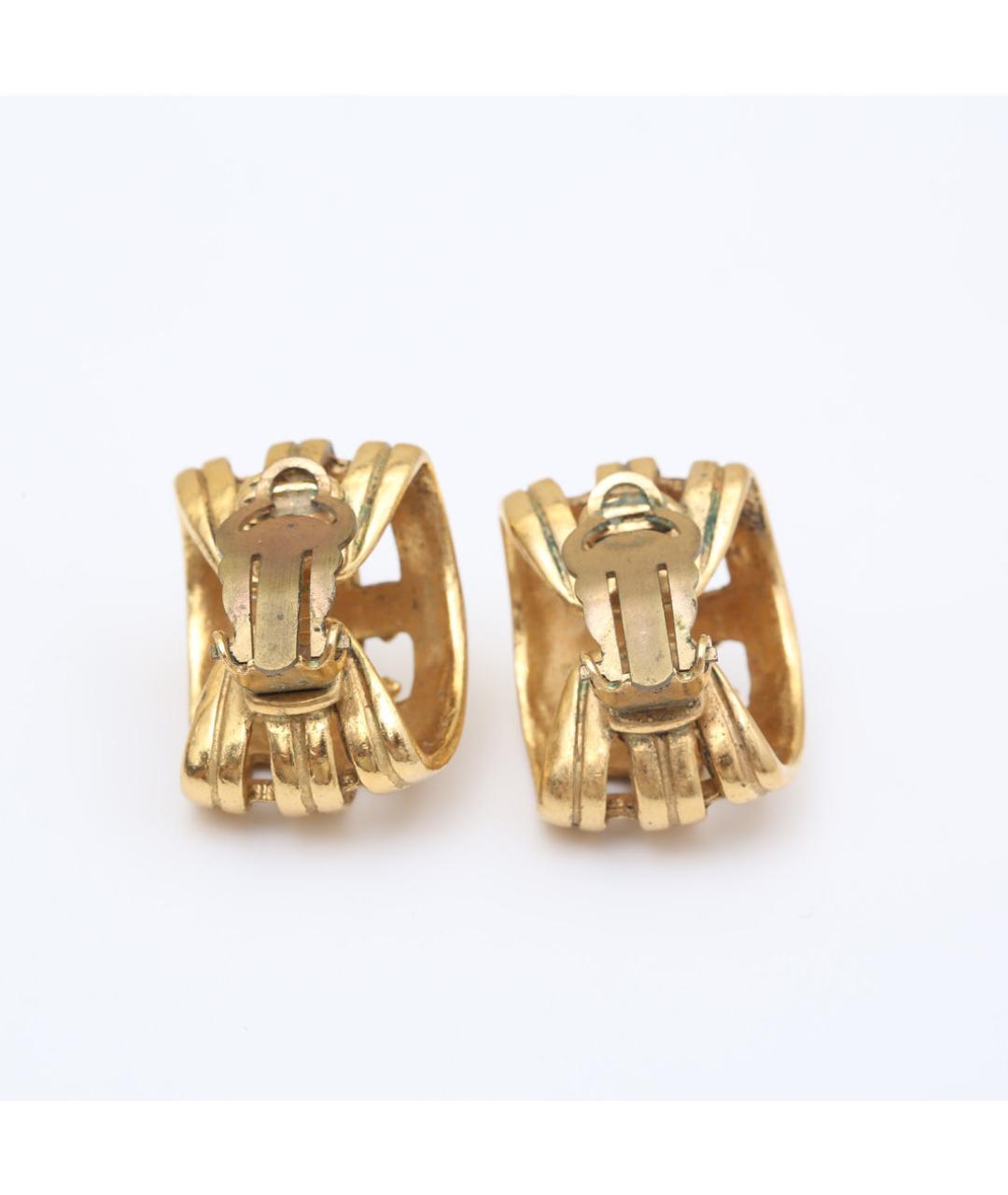 CHANEL Золотые металлические клипсы, фото 6