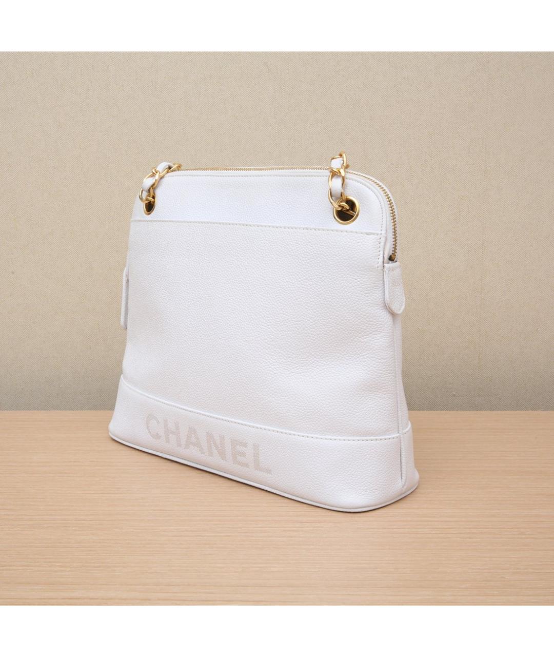 CHANEL Белая сумка через плечо, фото 3